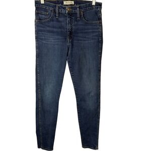 Madewell‎ Womens 10" High Rise Skinny Jeans Dark Wash Size 29 Denim Pants